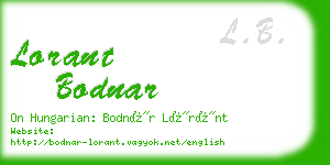lorant bodnar business card